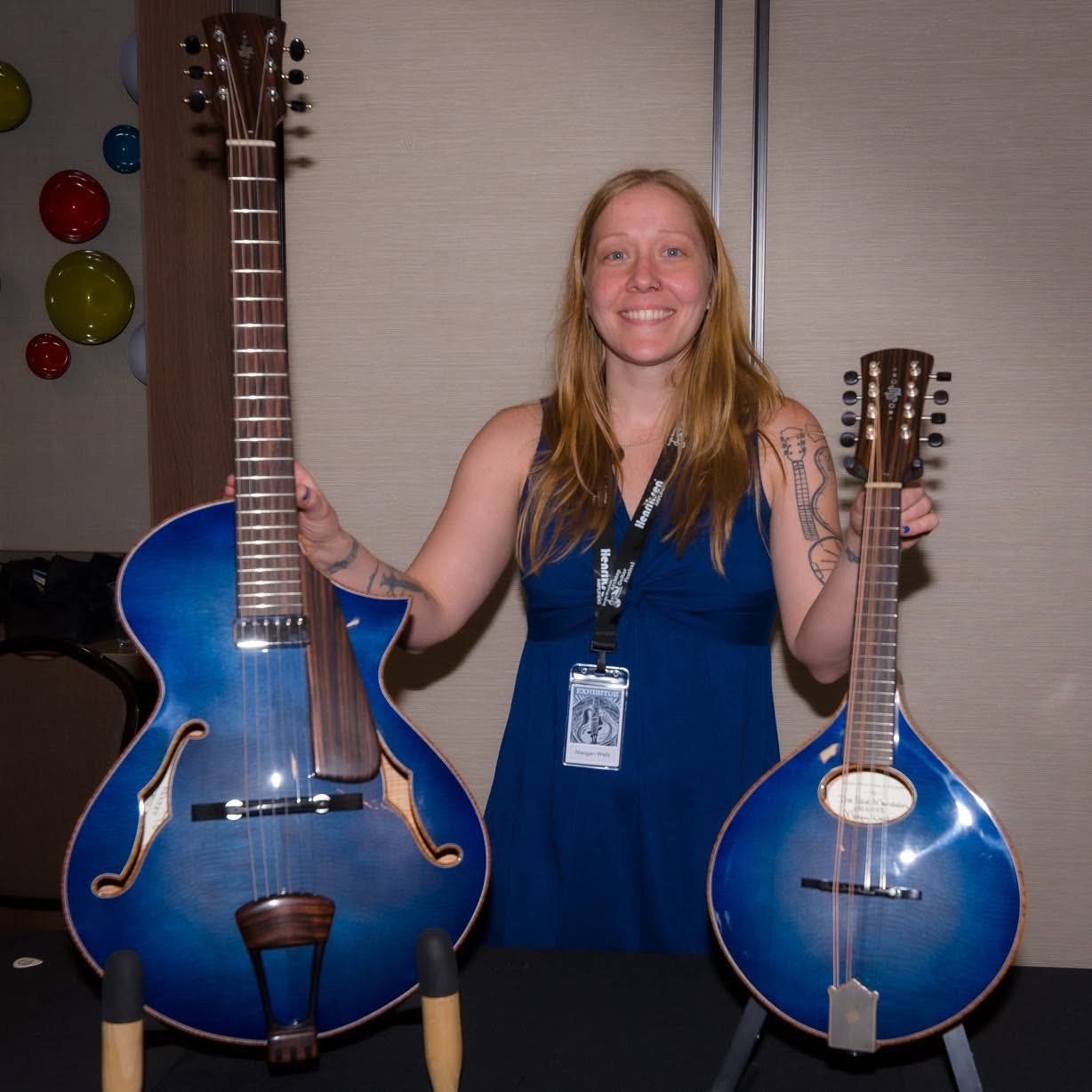 2024 Maegen Wells New Blue Mandolin instrument photograph